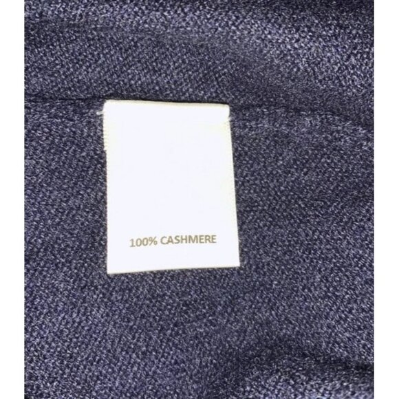 Cremieux Daniel Men’s Small Navy 100% Cashmere Luxury V-Neck Pullover Sweater - Picture 4 of 7